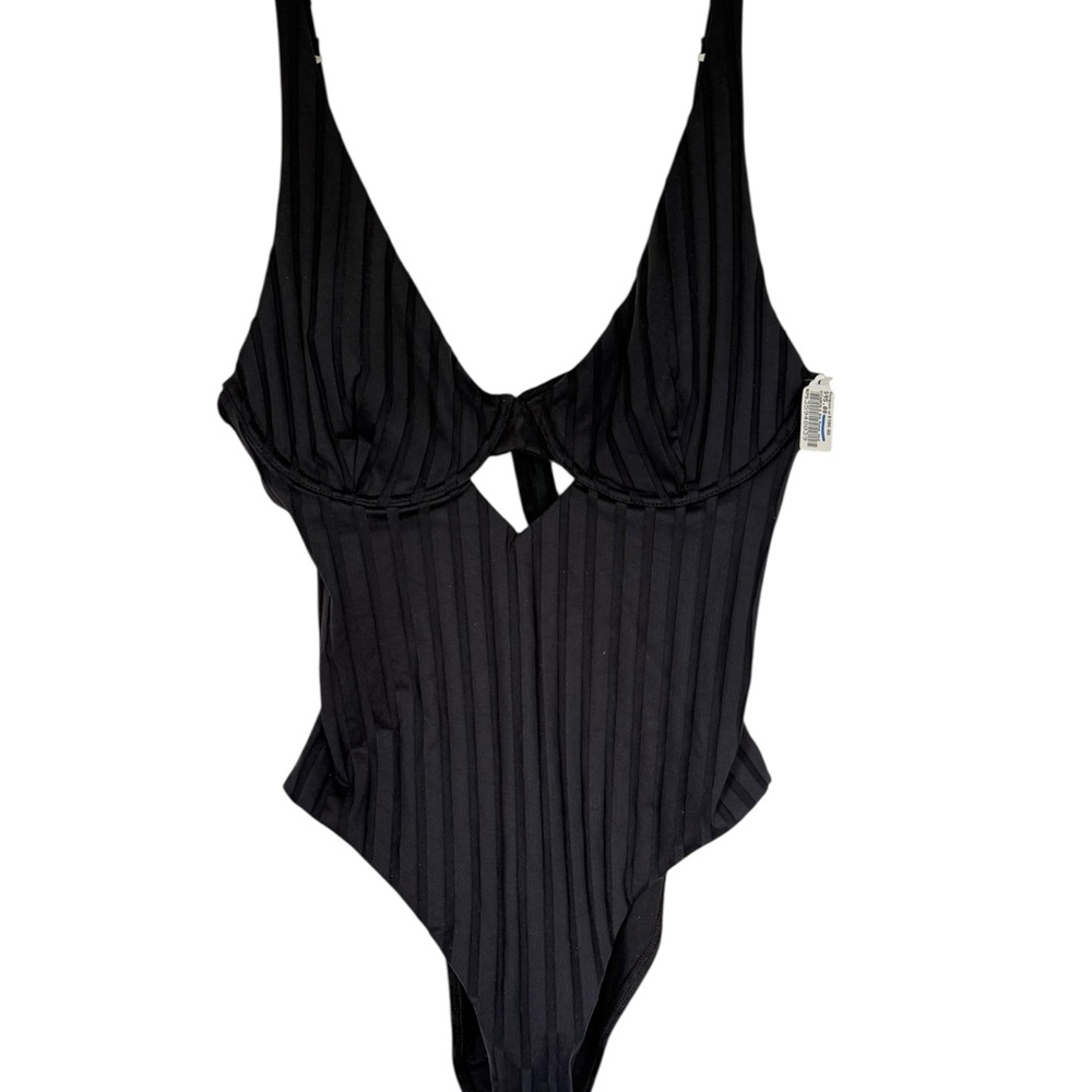 NEW Luxurious Vitamin A Rossi Underwire One Piece - Black SuperRib Size Large - Picture 4 of 11